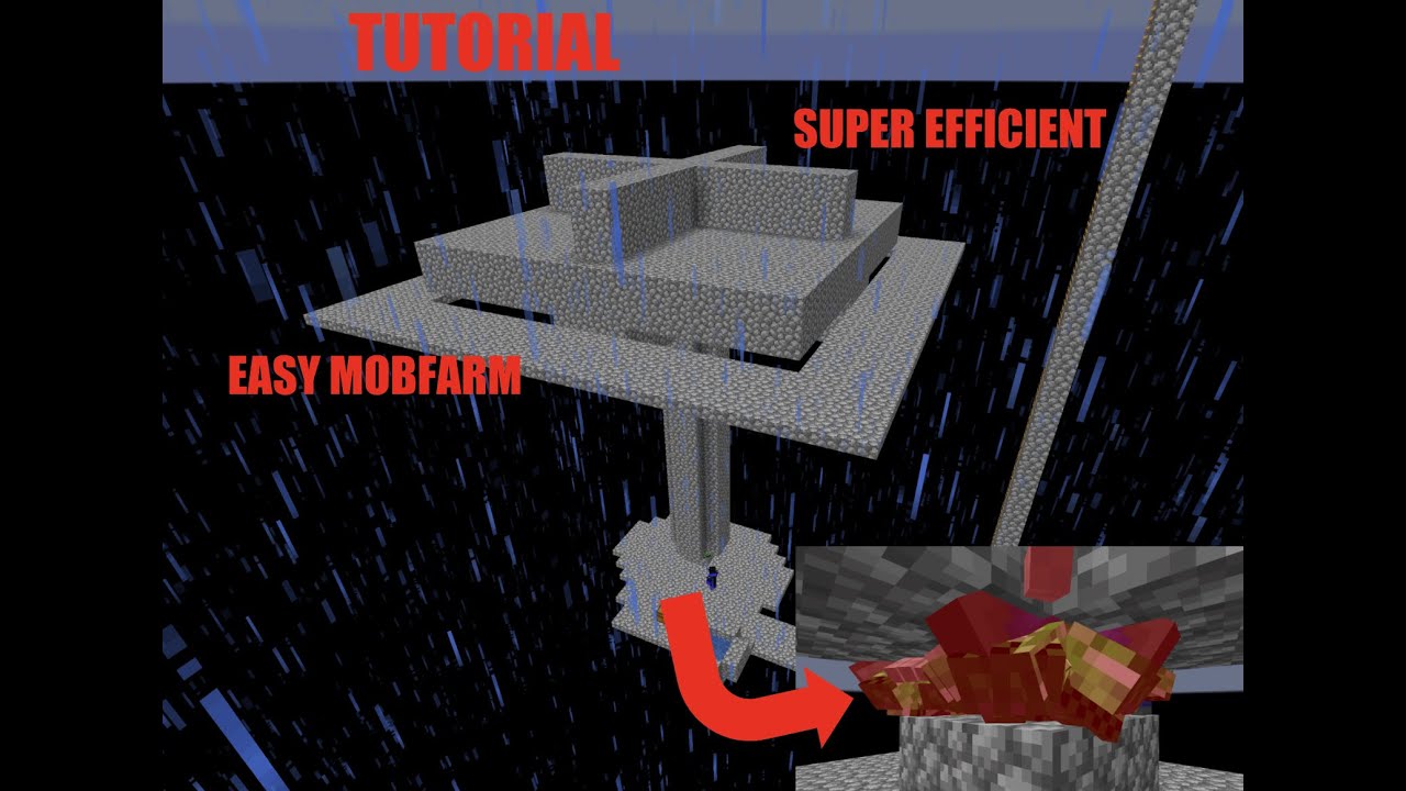 TUTORIAL For Super Efficient Easy Skyblock 1.16 Mob Farm | Mob Farms #3