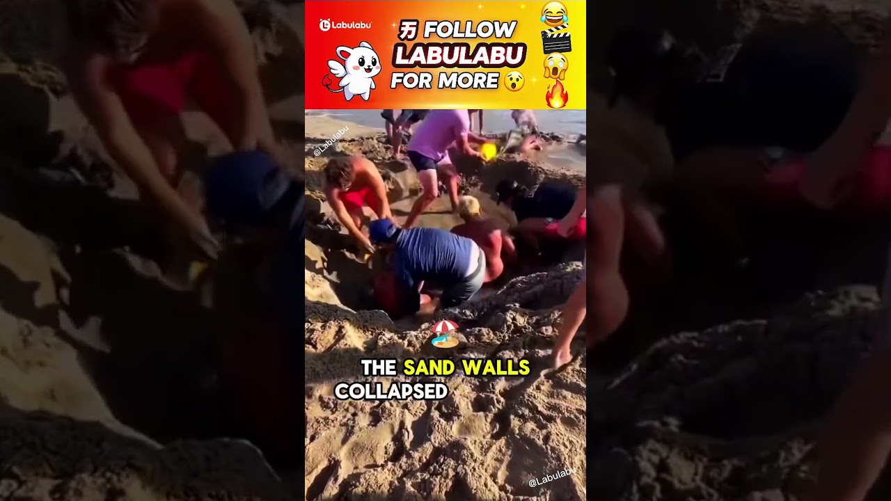 Boy Trapped in Sand Hole at the Beach 😱