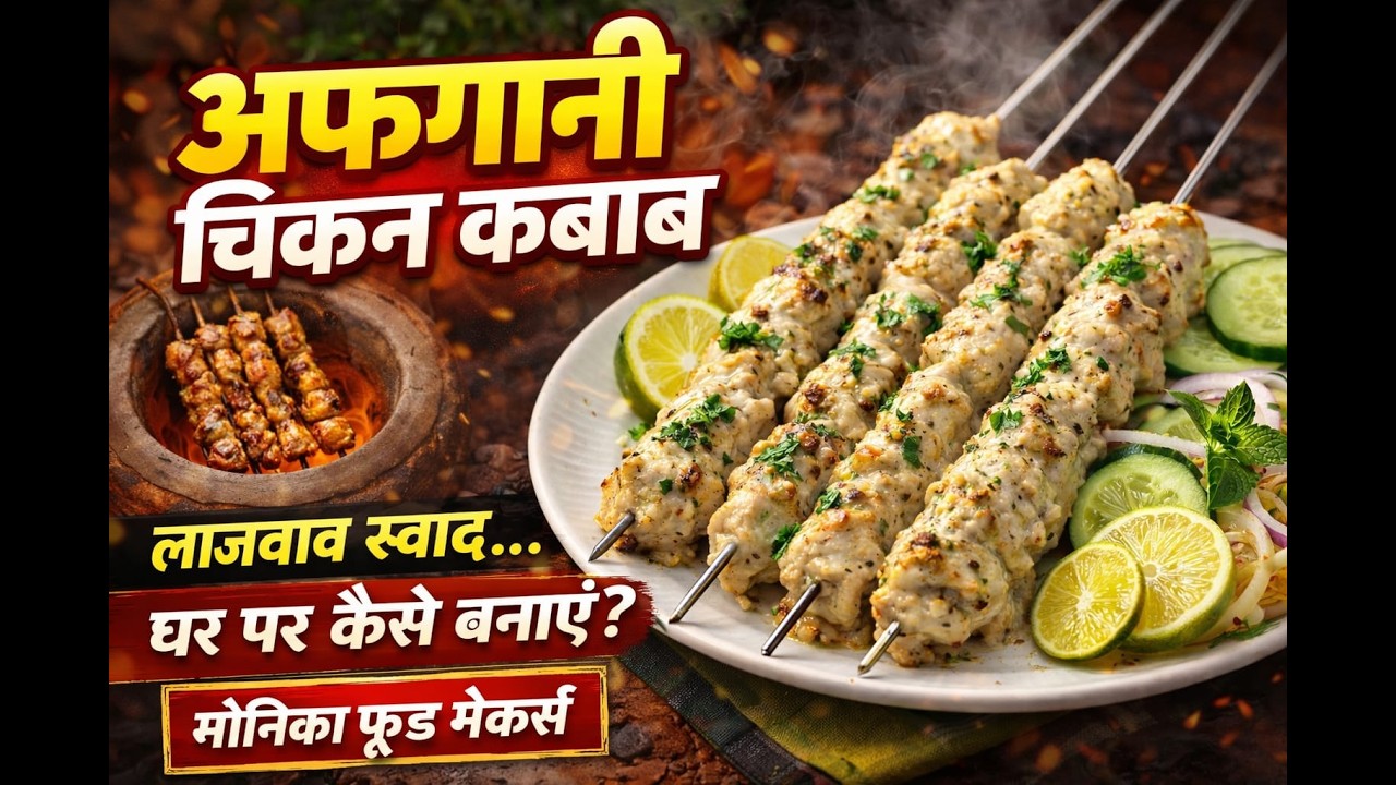 अफगानी चिकन कबाब को घर पर बिल्कुल रेस्टोरेंट स्टाइल में afgani kabab
