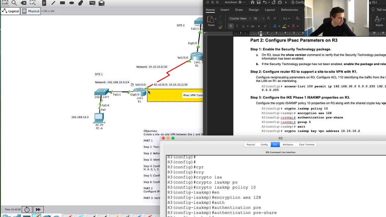 How To Configure VPNs using Cisco Packet Tracer - Part FOUR