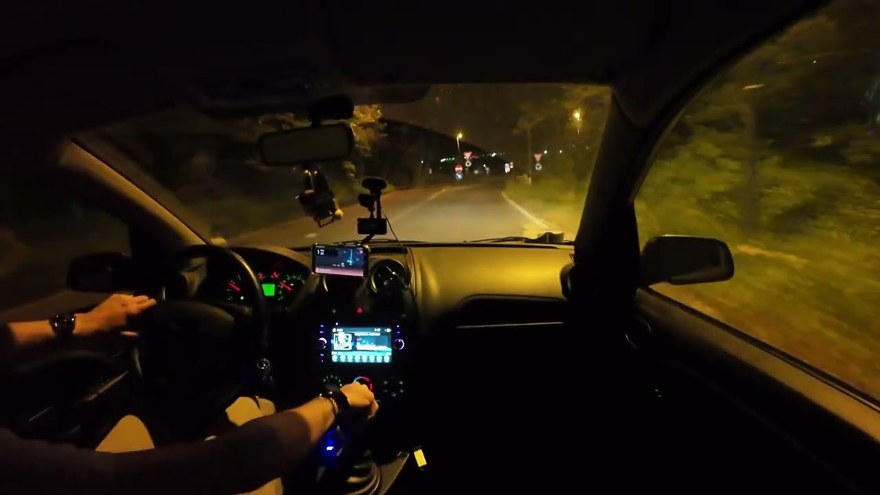 Pov: you're passenger in a late night car trip with summer hits | DJI Osmo Action 4