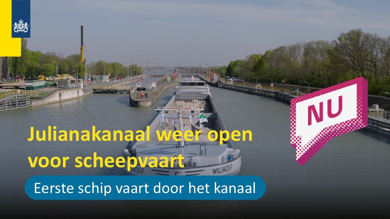 Julianakanaal weer open voor scheepvaart | Rijkswaterstaat Nu