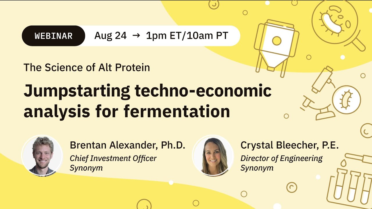Synonym: Jumpstarting techno-economic analysis for fermentation