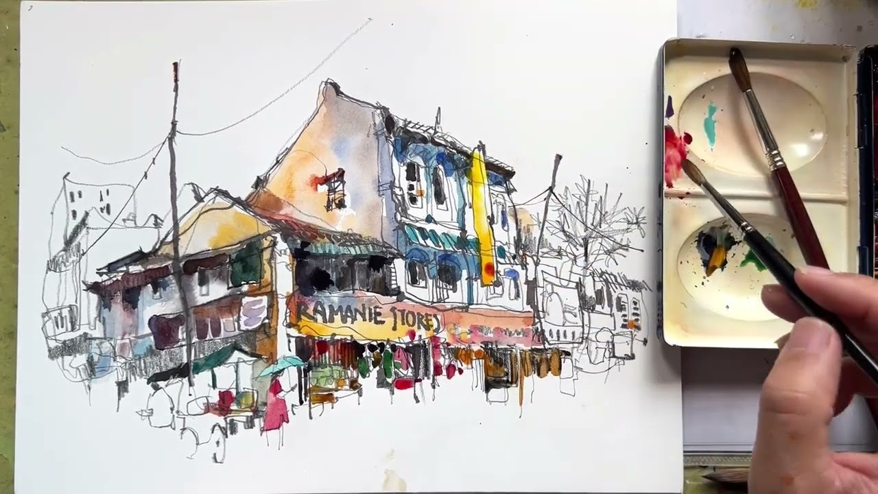 Penang Street corner shophouse, Georgetown