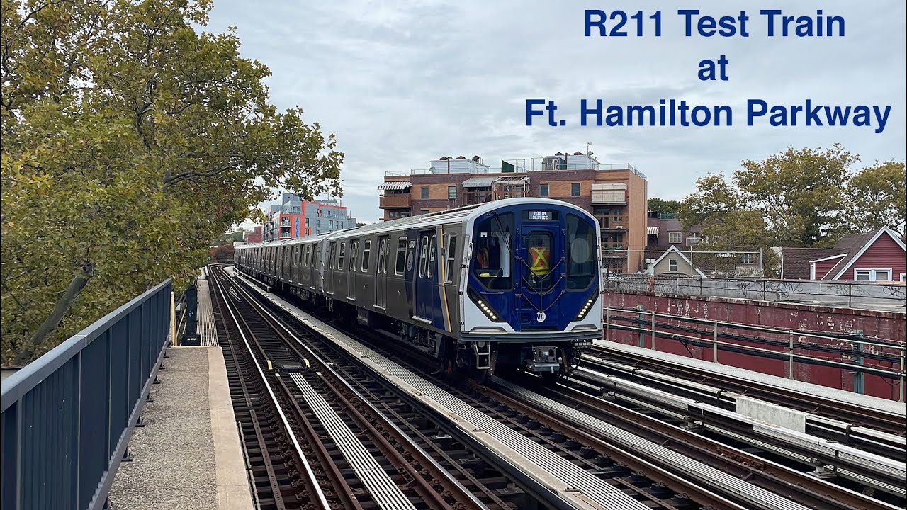 MTA BMT Subway: R211 Test Train via West End at Ft. Hamilton Parkway