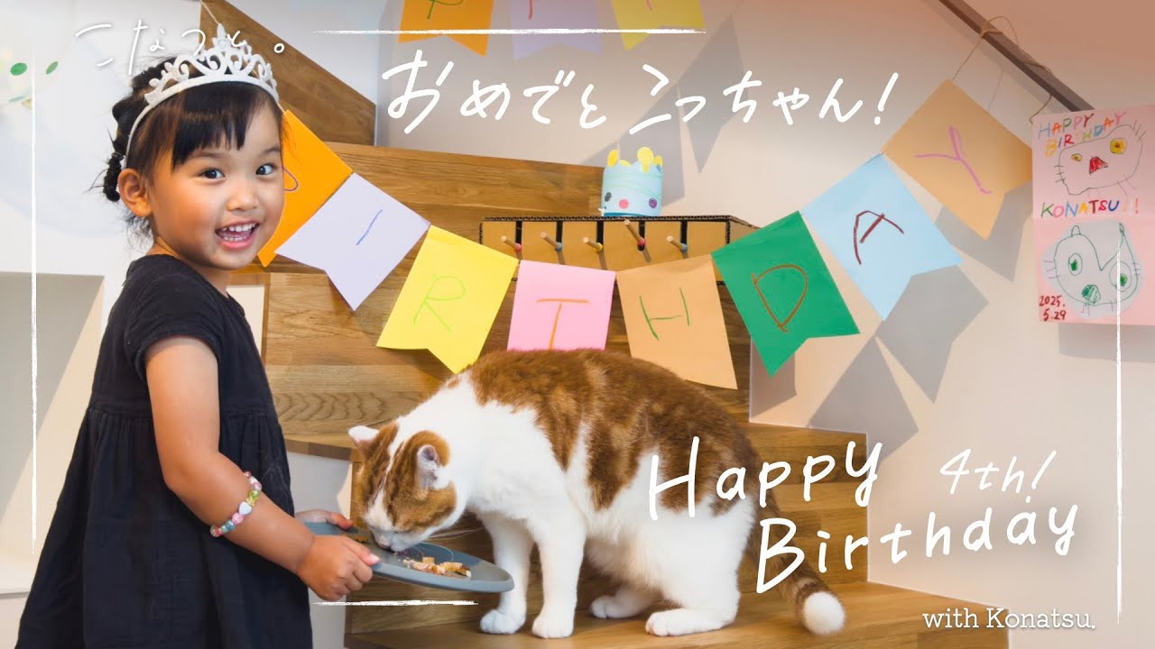 4歳になった「猫のお兄ちゃん」こなつへ。妹からのプレゼント