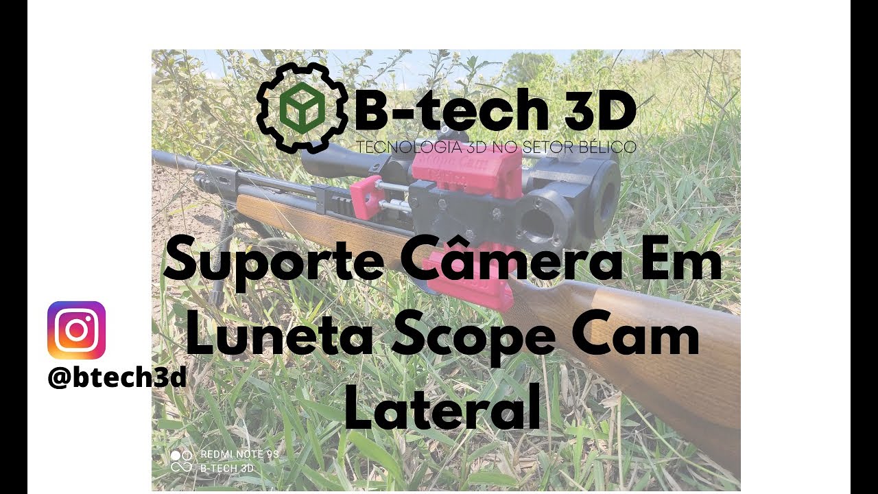 Scope cam lateral da B-Tech 3D - tutorial de como usar e teste prático