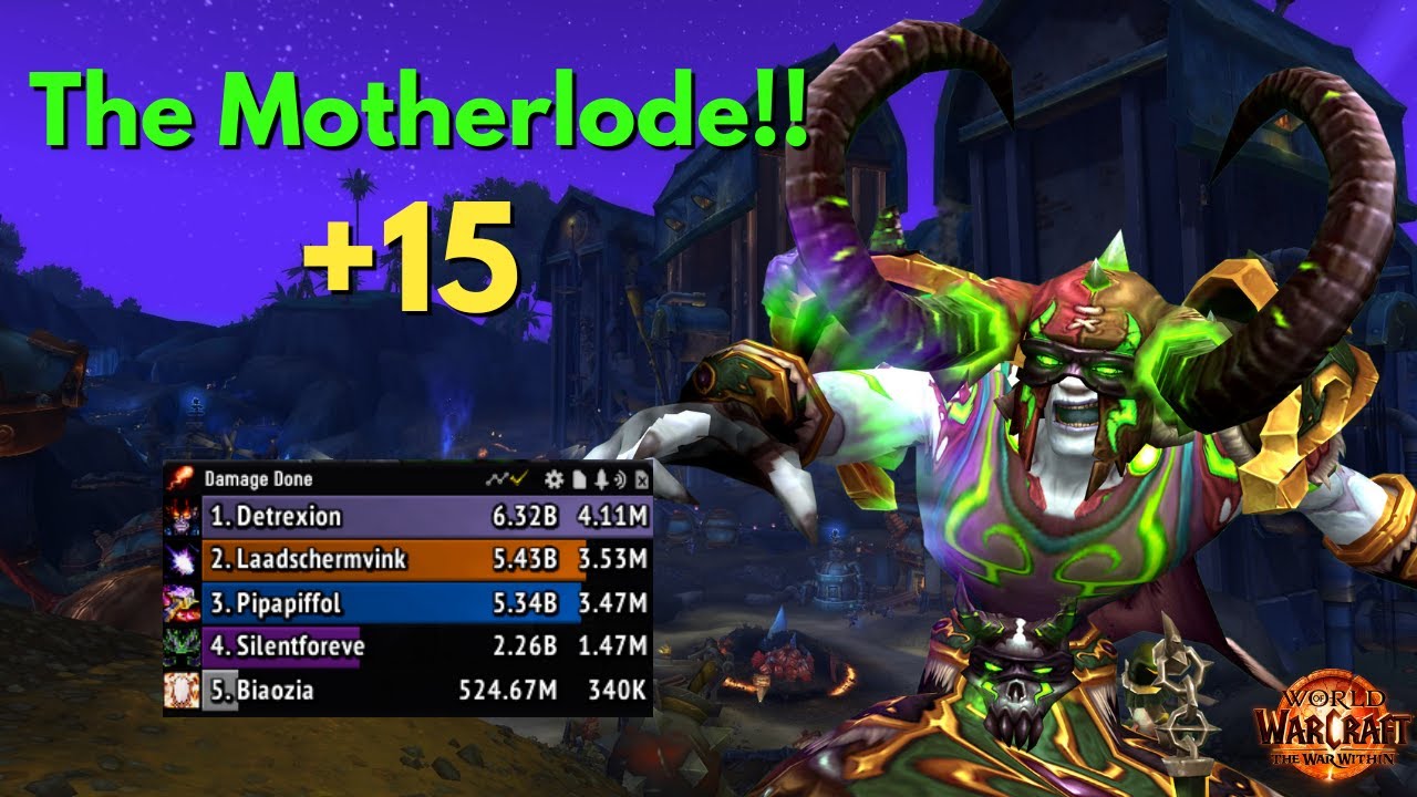 Demonology Warlock SHREDS The Motherlode +15 | TWW S2 M+