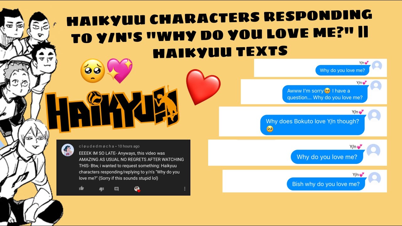 Haikyuu Characters Responding To Y/n's 