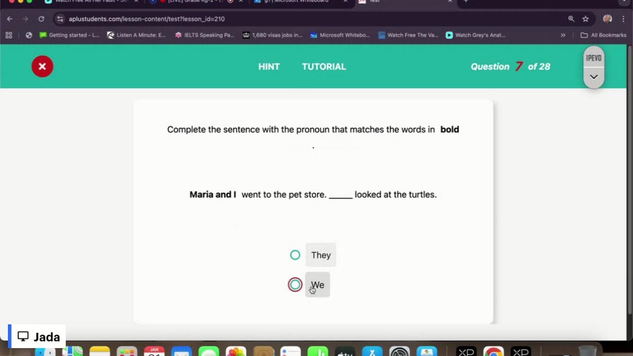 Grade Kg-2 - English: Personal pronouns