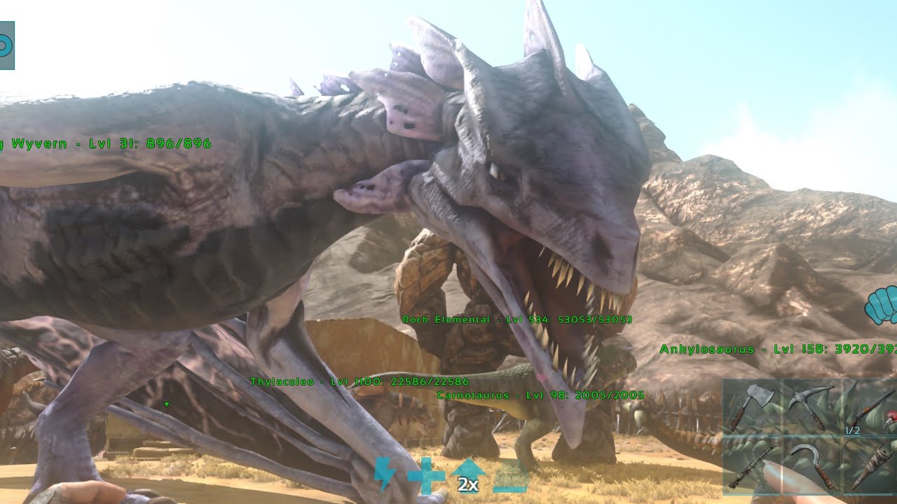 Gameplay de dragones: ark ultimate mobile en scorched earth.