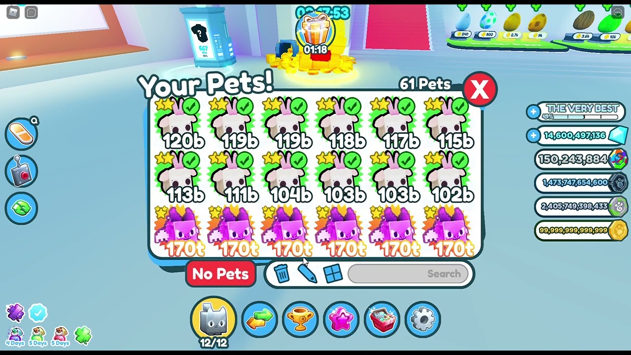 I FINALLY GOT A FULL TEAM OF EASTER BUNNIES! ( Pet Simulator X!)