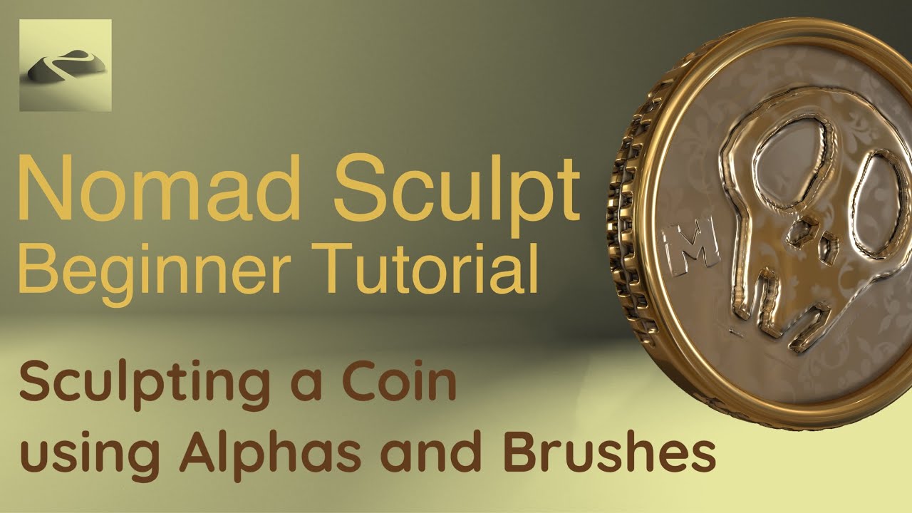 Nomad Sculpt Beginner Tutorial - Sculpting a Coin using Alphas and Brushes