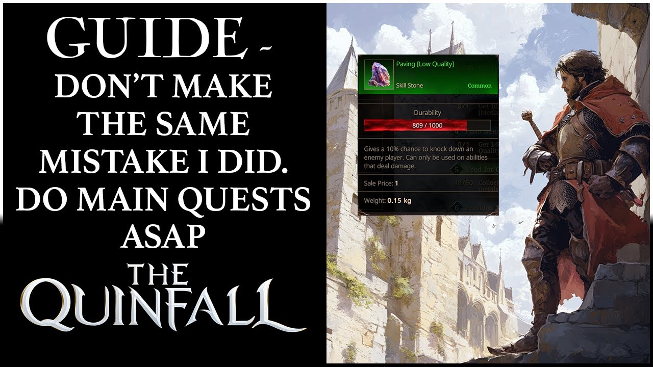 Don't Stagger Your Main Quests Like I Did - The Quinfall MMO Quick Guide | Achievements & Early Game
