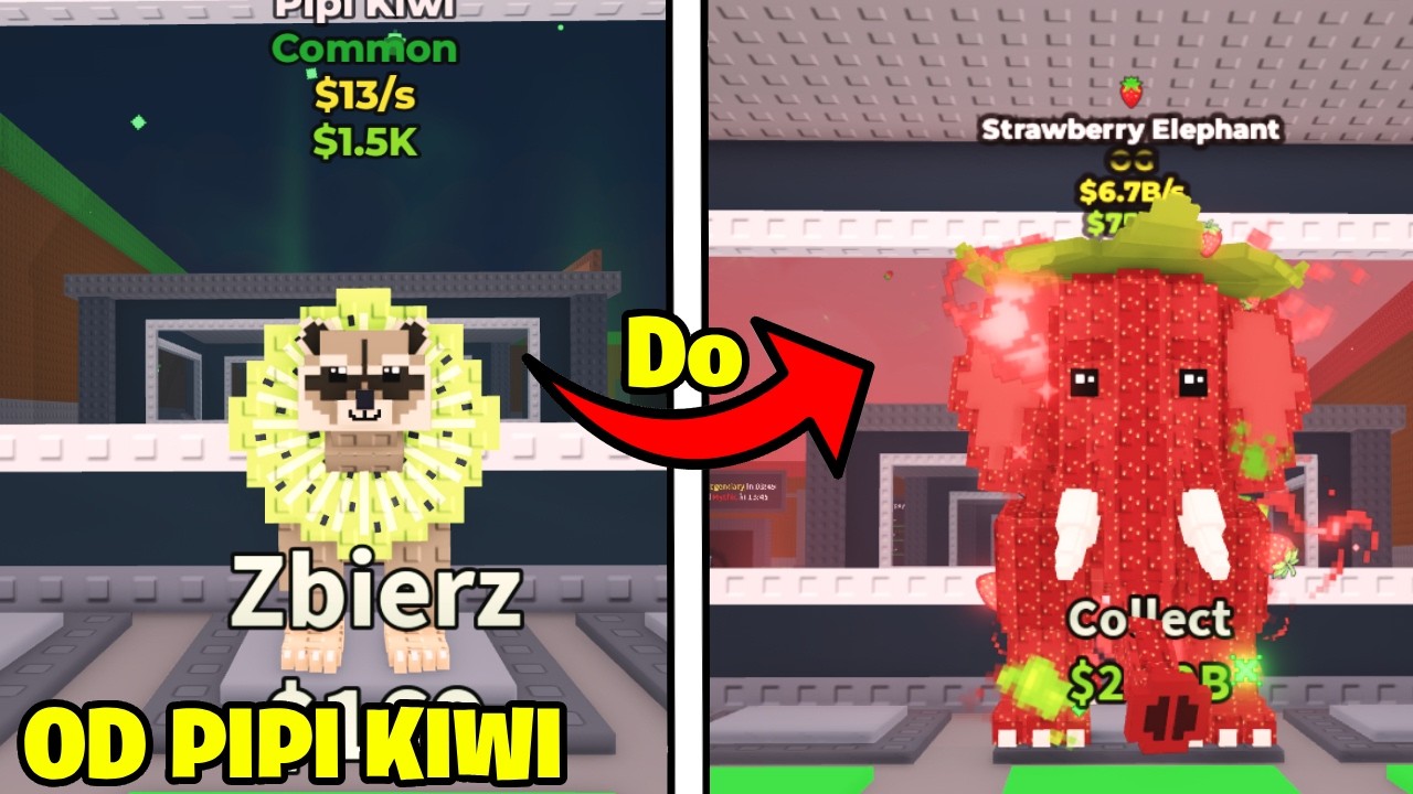 ZACZYNAM OD PIPI KIWI DO STRAWBERRY ELEPHANTA ?! W STEAL A BRAINROT!!!   odcinek #1