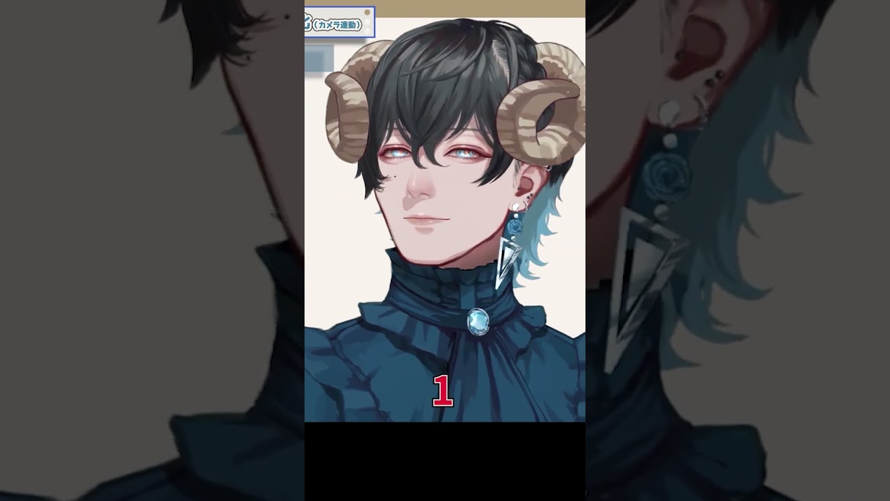 『Live2D初心者が破綻しない顔の立体感を付けるためにしたこと』【厚塗りLive2D/セルフ受肉】　#Shorts