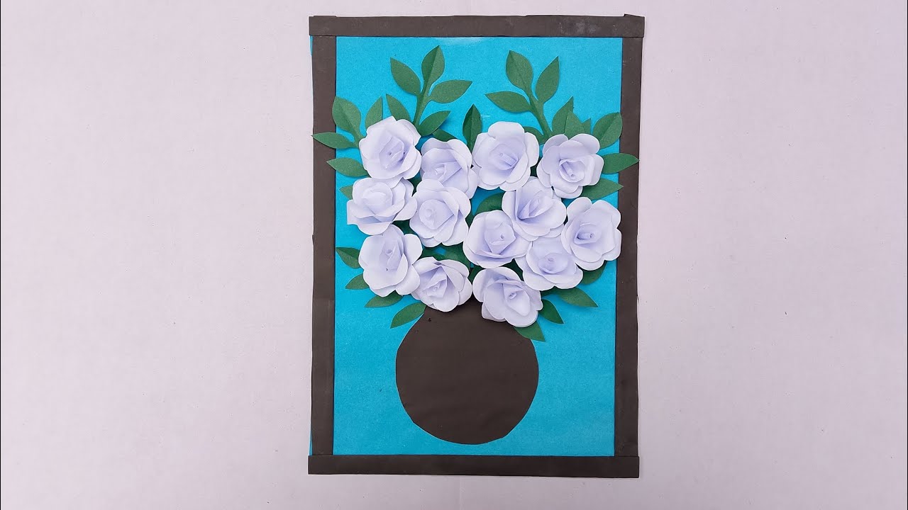 Easy paper rose flower walmate making 💞💞💞