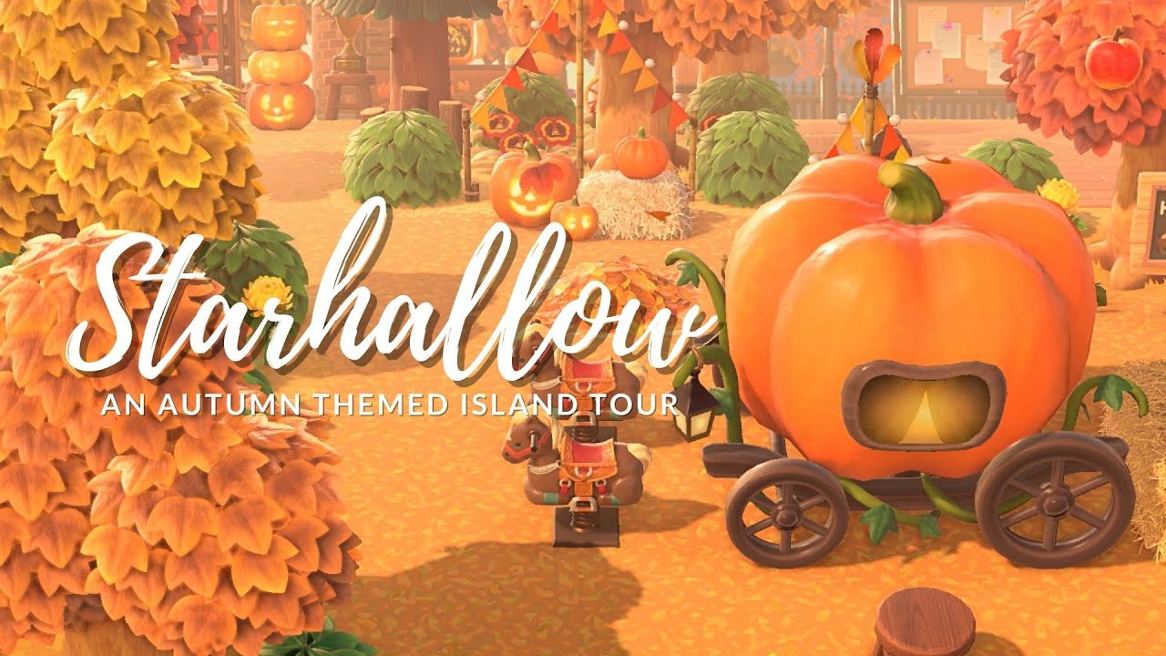 The Best Autumn Themed Island?! Starhallow Island Tour - Animal Crossing New Horizon