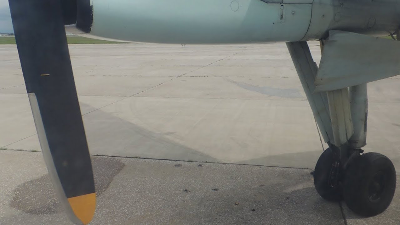Air Canada Express (Jazz) DeHavilland DHC-8-100 [C-GONW] start up and takeoff from YQG