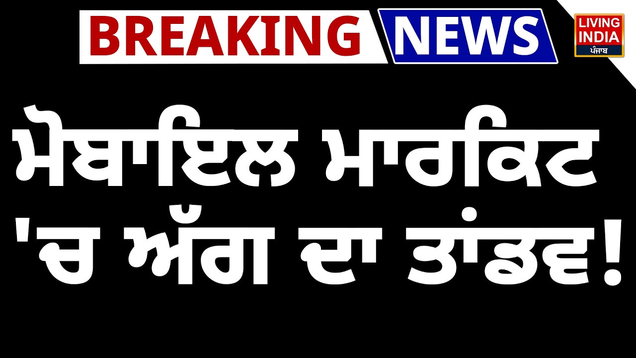 BREAKING | Mobile Market 'ਚ ਅੱਗ ਦਾ ਤਾਂਡਵ ! CCTV Video | Sector 22 Fire Accident | LIVE