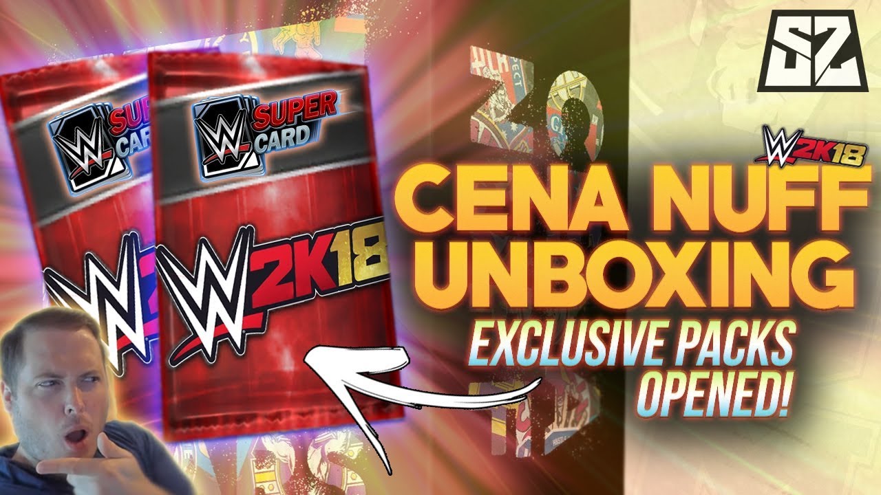 UNBOXING WWE 2K18 CENA NUFF EDITION! LIMITED EDITION WWE SUPERCARD PACKS OPENED!!