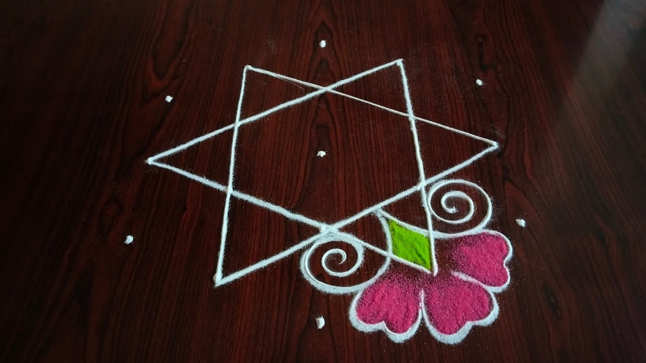 2 beautiful daily kolams (5×3) dot's.....