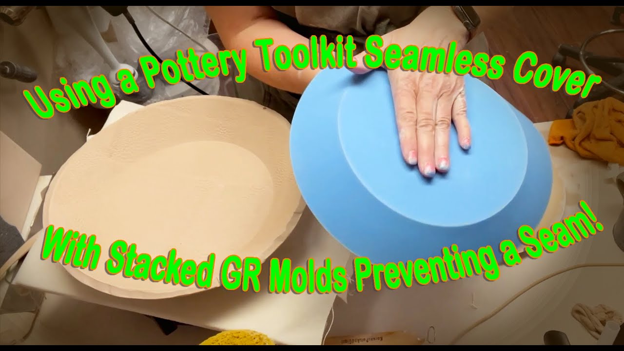 Using a Pottery Toolkit Seamless Cover with STACKED GR Molds to Make a Bowl!