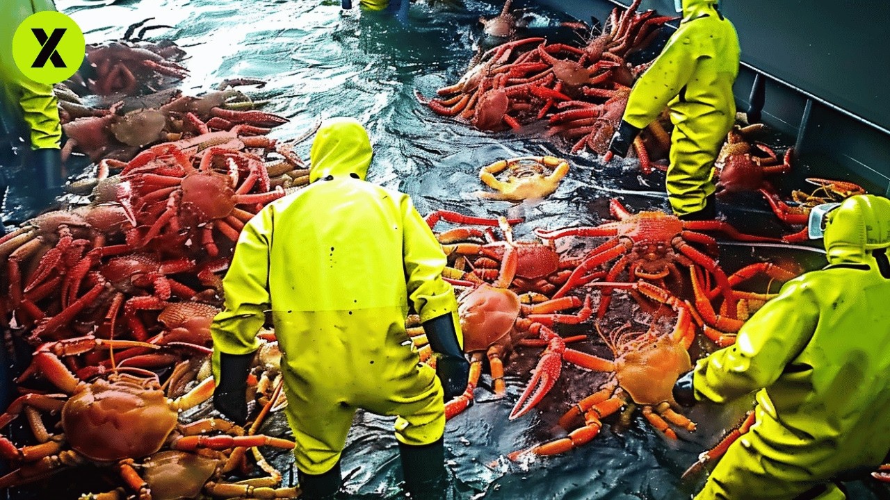 INCROYABLE Capture de Crabe Royal 🦀 | Comment des Tonnes du Plus Grand Crabe d'Alaska Sont P&ecirc;ch&eacute;es