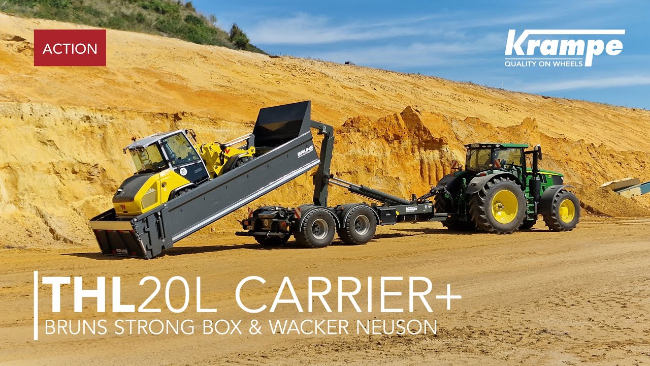 Krampe THL 20 L Carrier+ mit Strong Box und Wacker Neuson Radlader