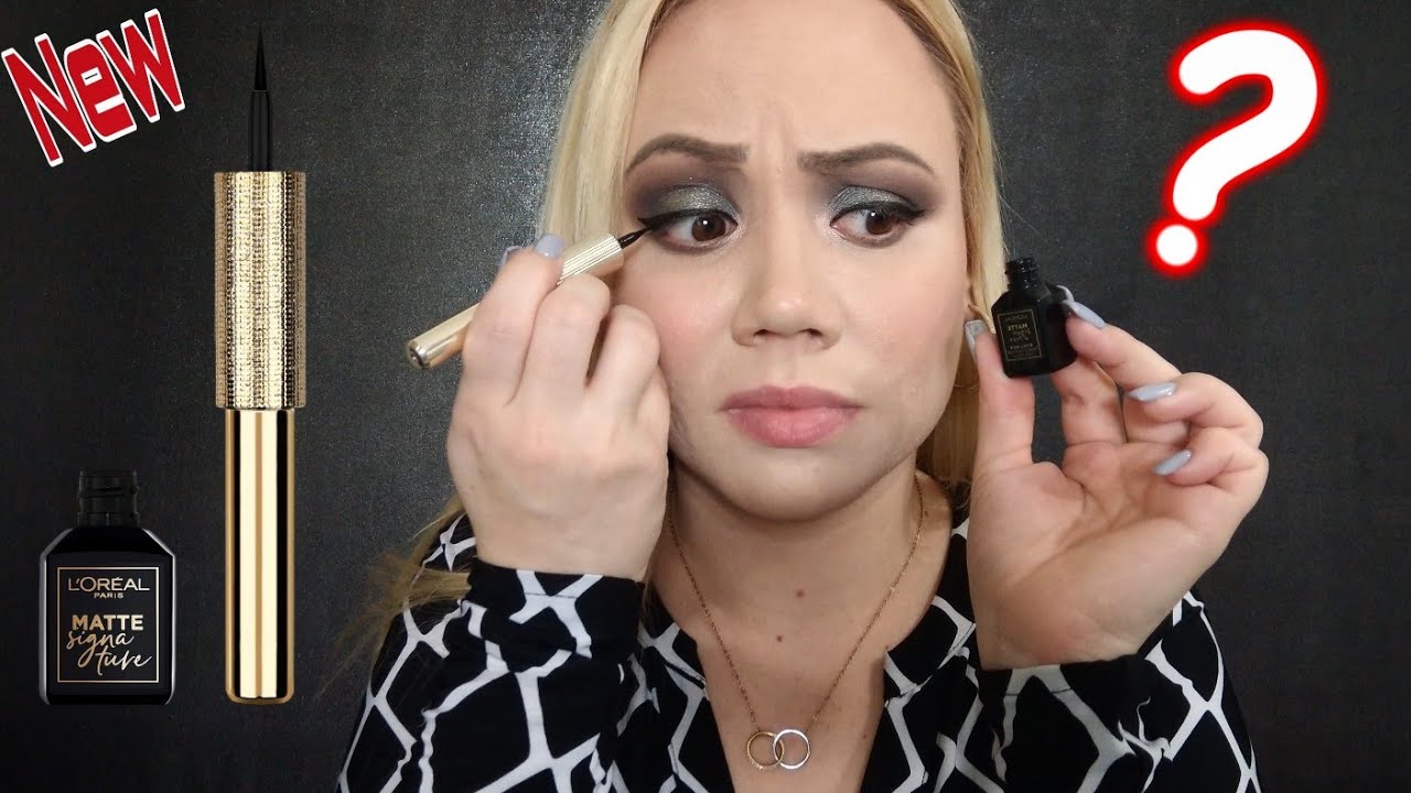 *New* LOreal Matte Signature Eyeliner| Review Demo 2020 (Black)