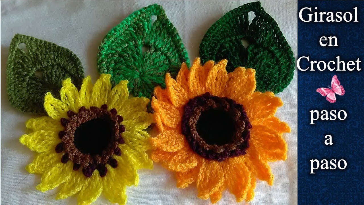 GIRASOL en crochet PASO A PASO