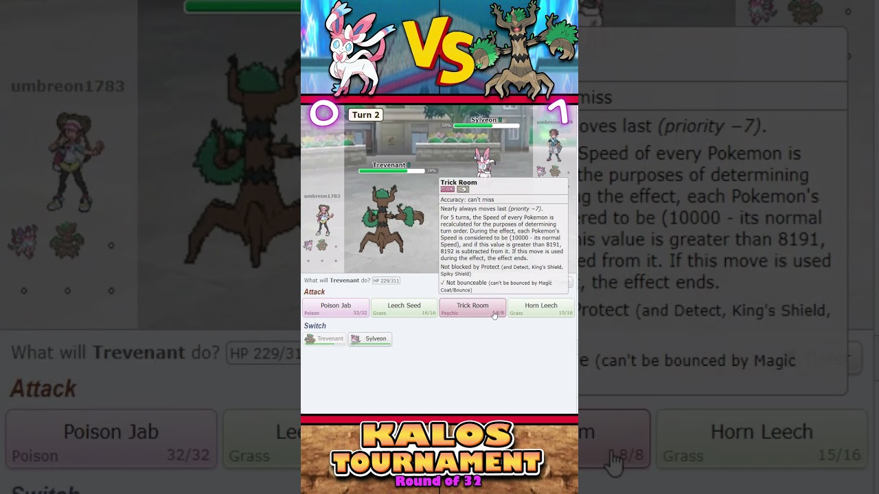 Pokemon 1V1 - Sylveon VS Trevenant!