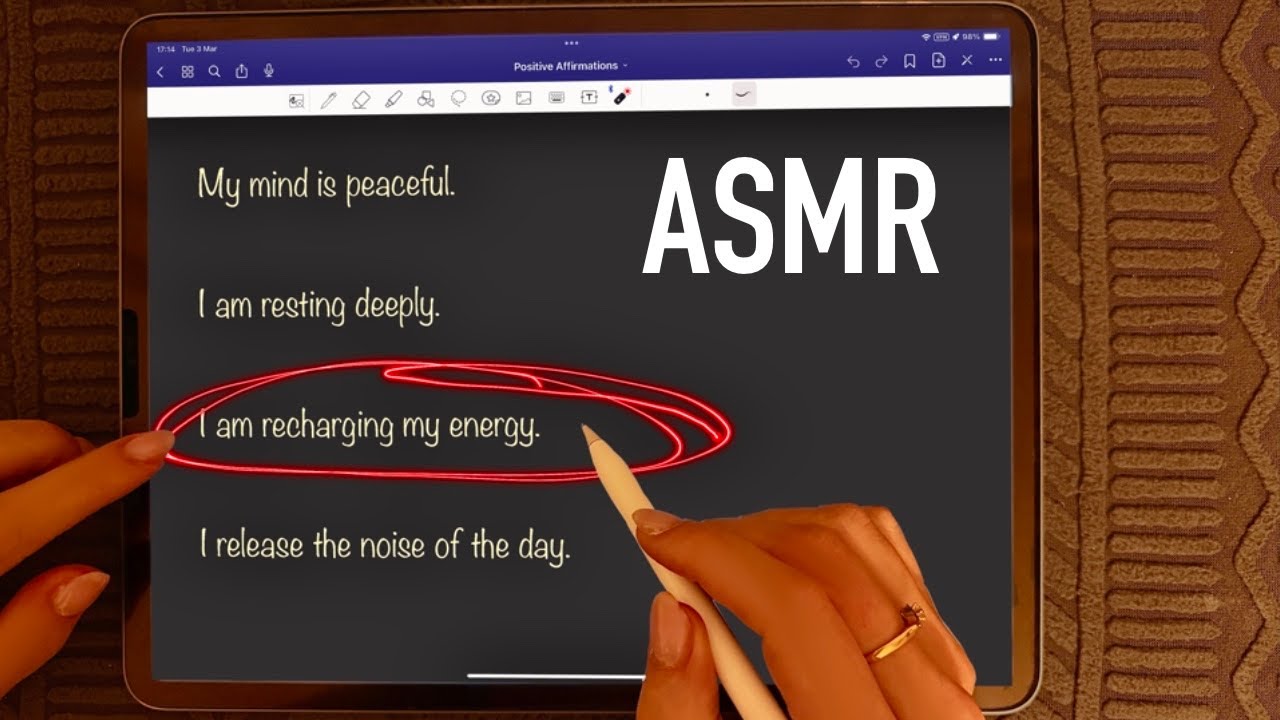 ASMR  💤 Simple Gentle Sleep Affirmations to Quiet Your Mind (repetition)