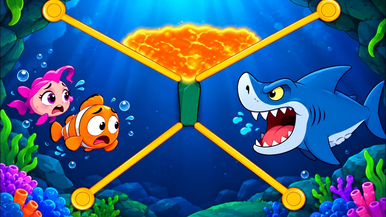 Fishdom Ads Save The Fish | Help The Nemo Fish From Big Monster Shark | Fishdom Ads