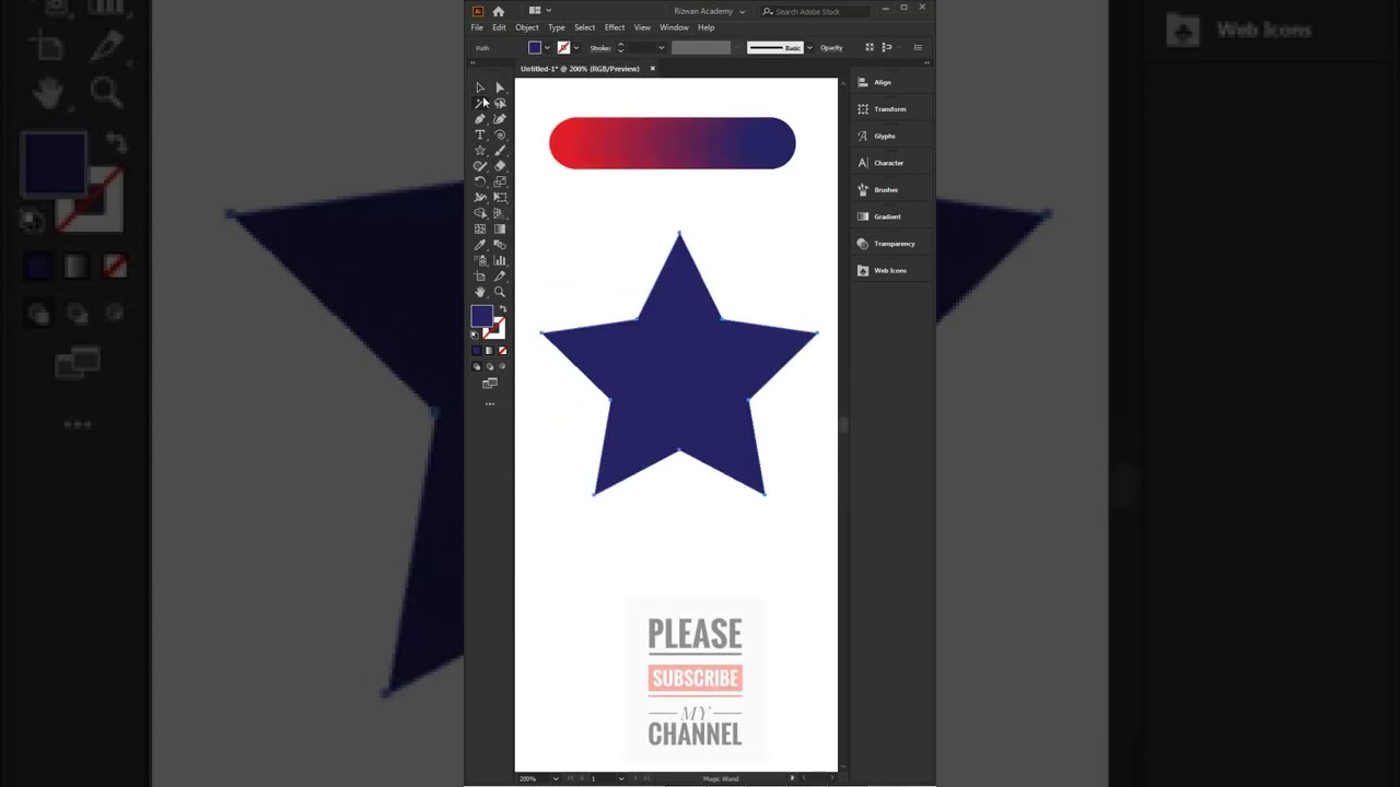 Star Blend Effect | #shorts #illustrator #youtubeshorts