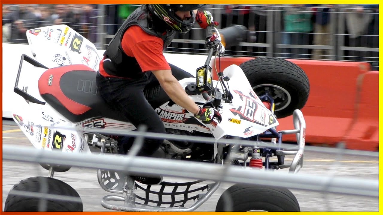 ATV QUAD BIKE STUNTS | Wheelie,drifting donuts .. GAS-GAS vs Suzuki LTR 450