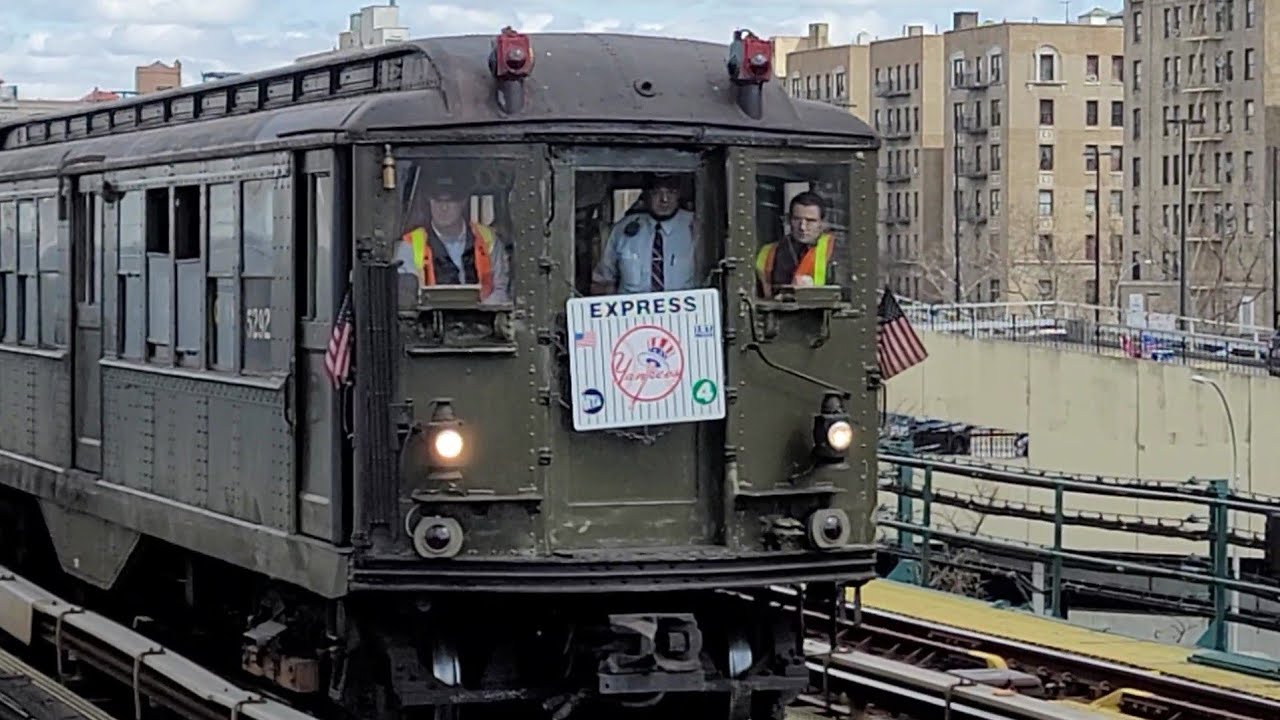 MTA NYCT SPECIAL: Lo-V Yankees SPECIAL Action & Ride with Train of Many Colors - April 2022