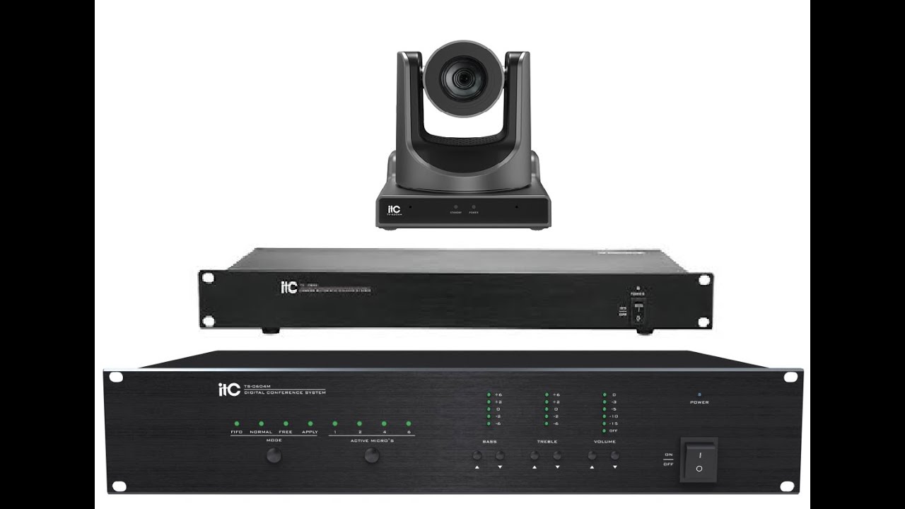 ITC Digital Wired Conference System with TS- 0604M, TS-0602 and TS-0602A and camera TV-620XM