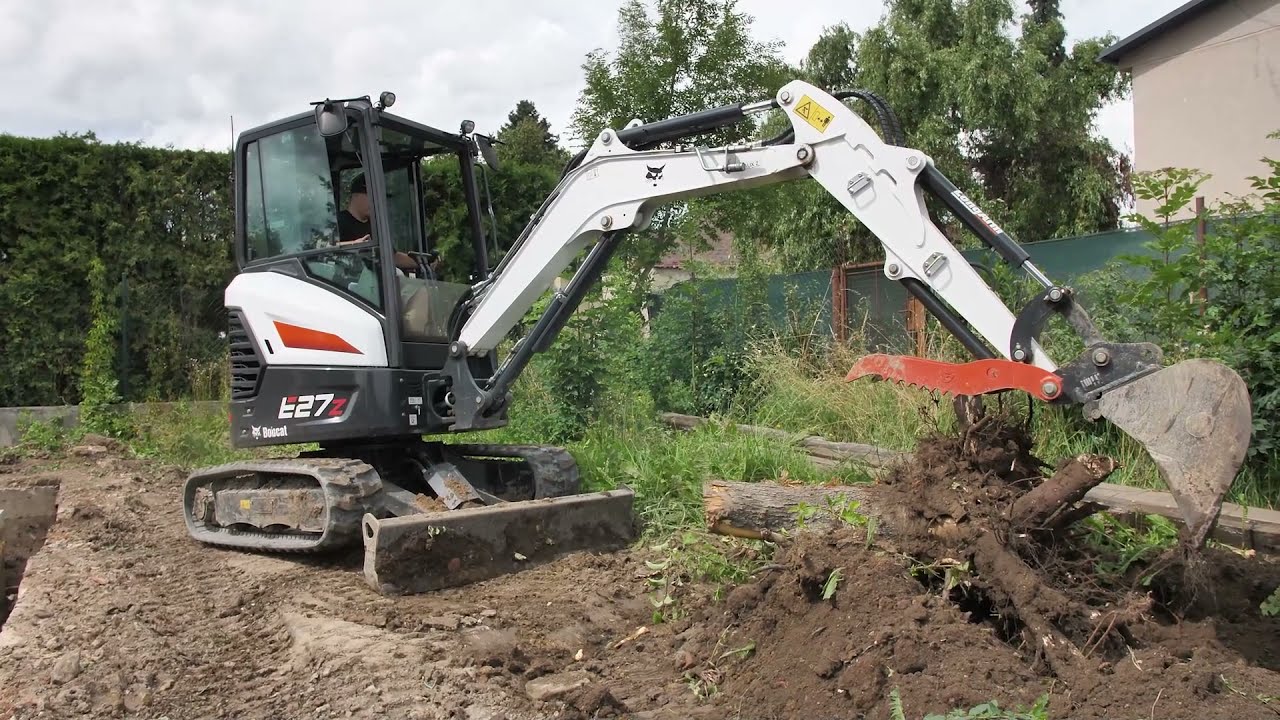 Bobcat E27Z a hydraulickej přidržovač