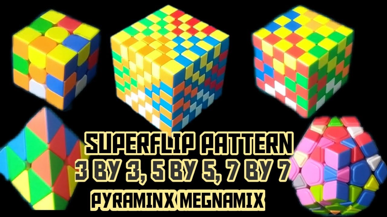 Rubiks cube SUPERFLIP pattern || Cool pattern in Different Rubiks cubes