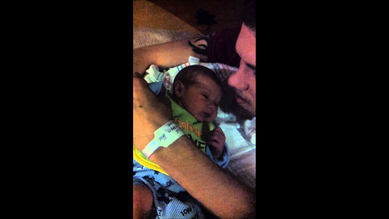 Brayden gives daddy kisses