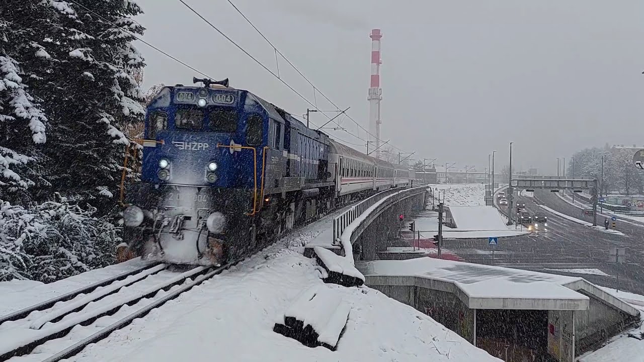 Trains in heavy snow in Karlovac 2025 // Vlakovi u Karlovcu po jakom snijegu 2025