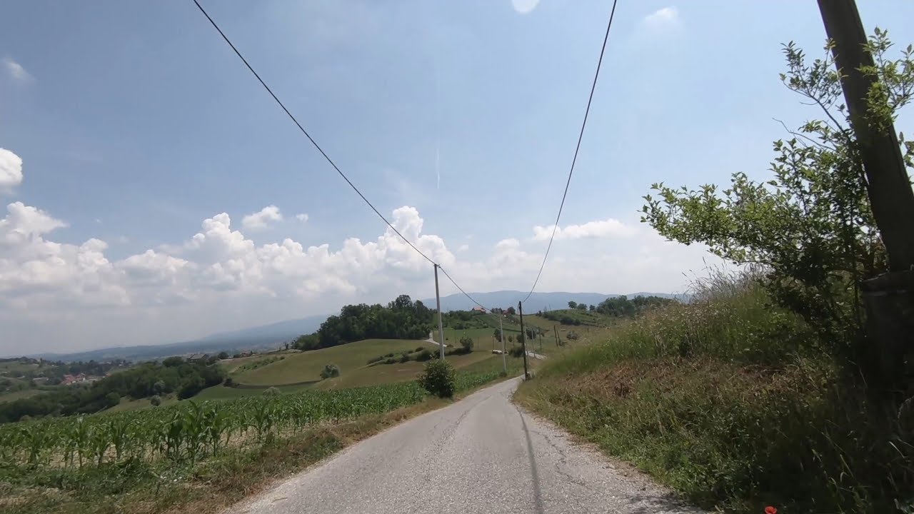 Driving on the roads of southern Zagorje (Croatia)