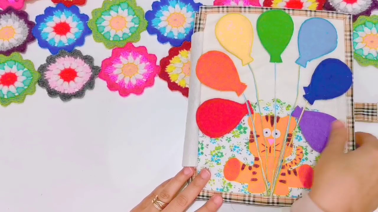 Balloons theme quiet book