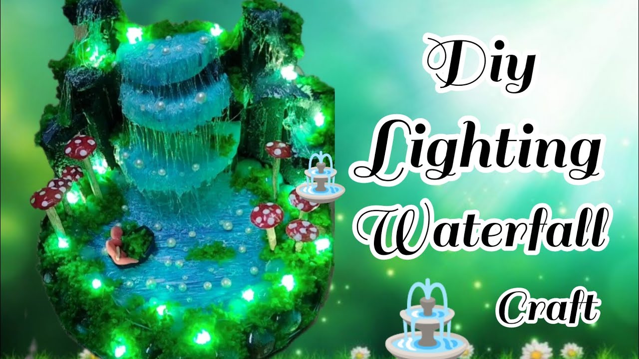 How to make Lighting waterfall ⛲ with gluegun craft / #trending #viral #viralvideo #artworkcorner 