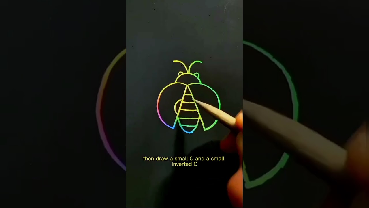 🐞 easy rules to draw a ladybug #shorts #tonniartandcraft #youtubeshorts #art #satisfying