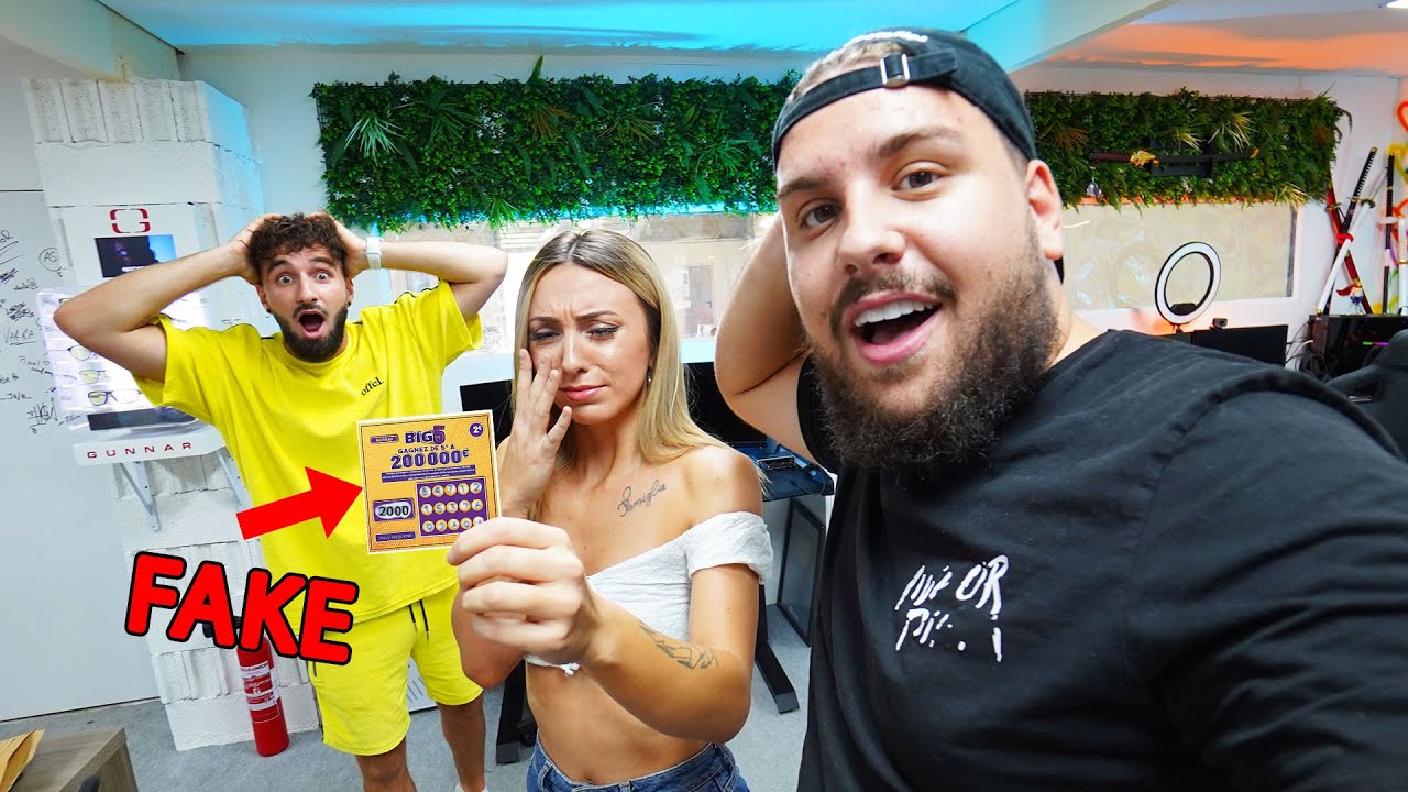 JE PRANK MA COPINE AVEC UN FAUX TICKET DE 200 000€ 🤑