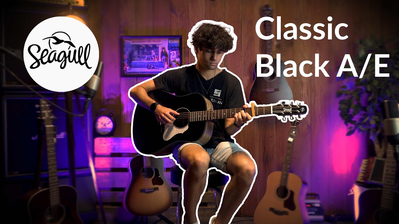 Seagull S6 Classic Black A/E DEMO | Muziekhuis Souman
