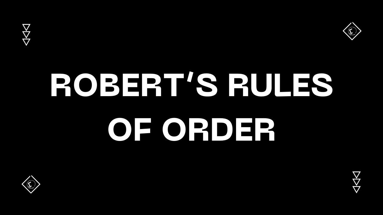 Robert's Rules of Order