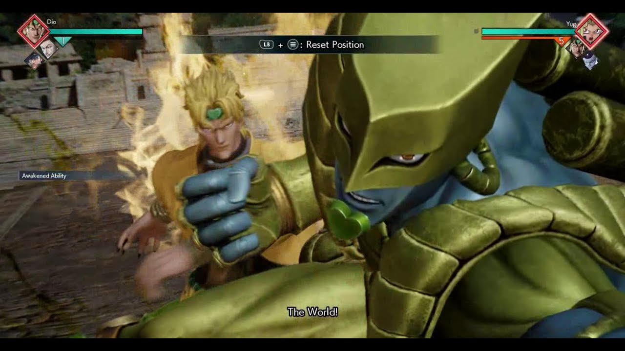 32.DIO (JoJo's Bizarre Adventure) -JUMPFORCE (PC)  - ALL MOVESET ,ABILITIES AND AWAKENING